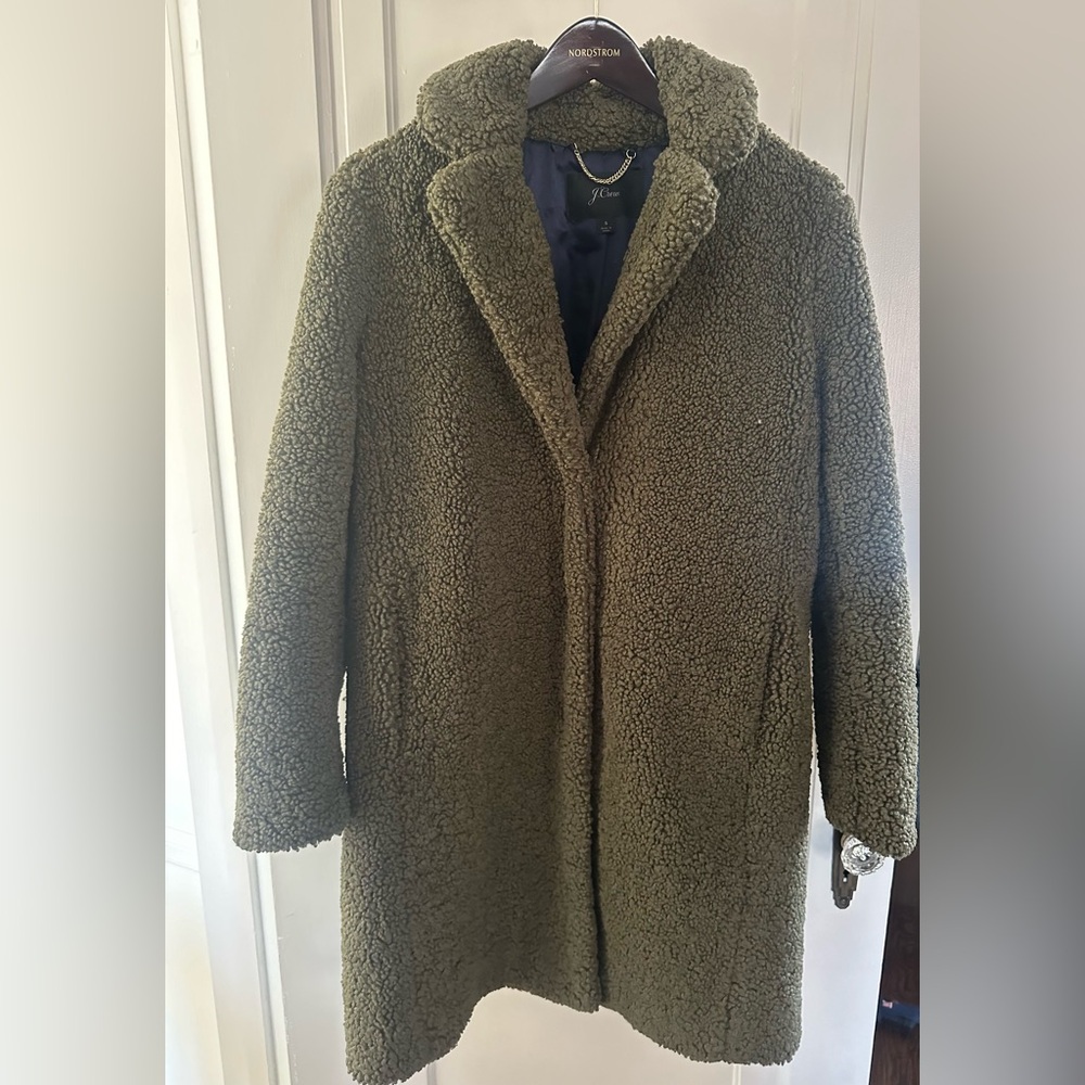 J.Crew Teddy Coat, Green